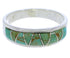 Genuine Sterling Silver Turquoise Inlay Ring Size 7-1/4 UX36887
