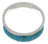 Southwestern Sterling Silver Turquoise Inlay Ring Size 5-3/4 UX37075
