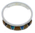 Multicolor Inlay Sterling Silver Southwest Ring Size 5-1/2 UX37292