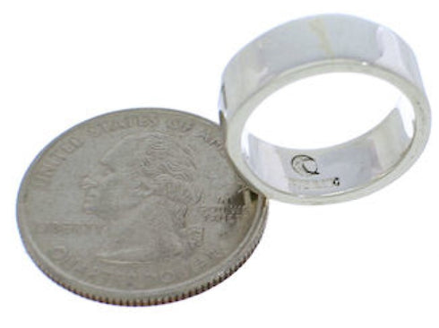 Turquoise Inlay Sterling Silver Jewelry Ring Size 6-3/4 UX37373