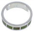 Southwestern Sterling Silver Turquoise Inlay Ring Size 7-3/4 UX37480