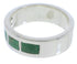 Silver And Turquoise Inlay Jewelry Ring Size 7-1/4 UX37535