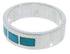 Silver And Turquoise Inlay Southwest Ring Size 6-1/2 UX37559
