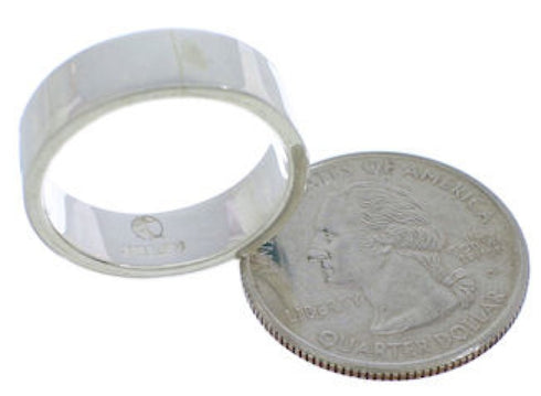 Turquoise Inlay Sterling Silver Southwest Ring Size 5-1/2 UX37552