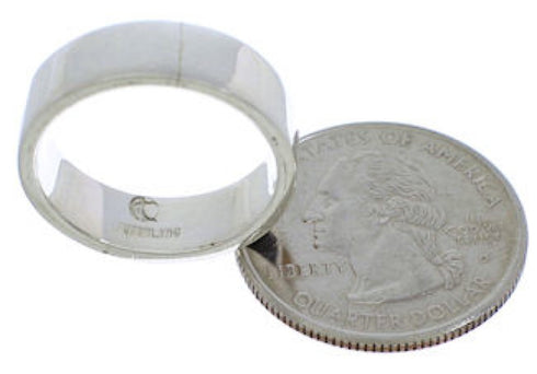 Authentic Sterling Silver Multicolor Inlay Ring Size 5-3/4 UX38015