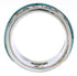 Southwest Turquoise Inlay Water Wave Silver Ring Size 6-3/4 EX40792