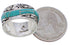 Turquoise Water Wave Southwestern Silver Ring Size 5-1/4 QX86989