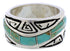 Turquoise Jewelry Southwest Water Wave Ring Size 5-1/2 EX40832
