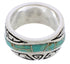 Turquoise Jewelry Southwest Water Wave Ring Size 5-1/2 EX40832