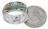 Sterling Silver And Turquoise Water Wave Ring Size 8-1/4 EX40844