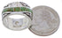 Turquoise Sterling Silver Water Wave Ring Size 4-3/4 EX40856