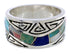 Sterling Silver And Multicolor Water Wave Ring Size 5-1/4 EX40883