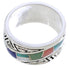 Sterling Silver And Multicolor Water Wave Ring Size 5-1/4 EX40883