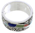 Multicolor Water Wave Southwestern Ring Size 6-3/4 EX40885