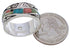 Multicolor Water Wave Southwestern Ring Size 6-3/4 EX40885