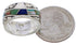Southwest Multicolor Inlay Water Wave Ring Size 6-1/4 EX40888