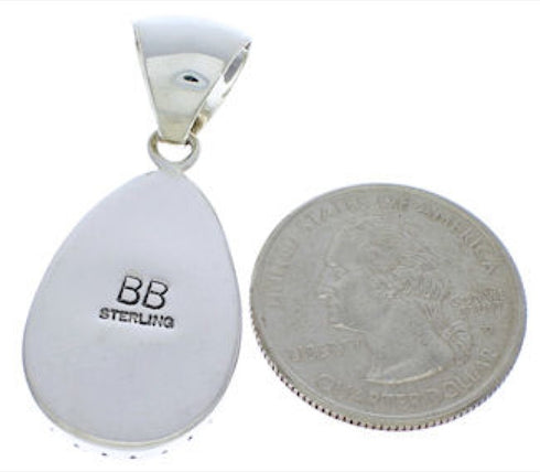 Multicolor Inlay Southwestern Silver Pendant MX22220