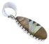 Silver Tiger Eye Multicolor Inlay Pendant MX22226
