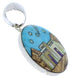 Multicolor Silver Native American Village Design Pendant MX22229