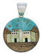 Multicolor Sterling Silver Native American Design Pendant MX22237