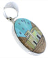 Multicolor Sterling Silver Native American Design Pendant MX22237