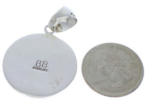 Multicolor Sterling Silver Native American Design Pendant MX22237