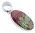 Native American Design Sterling Silver Multicolor Pendant MX22255