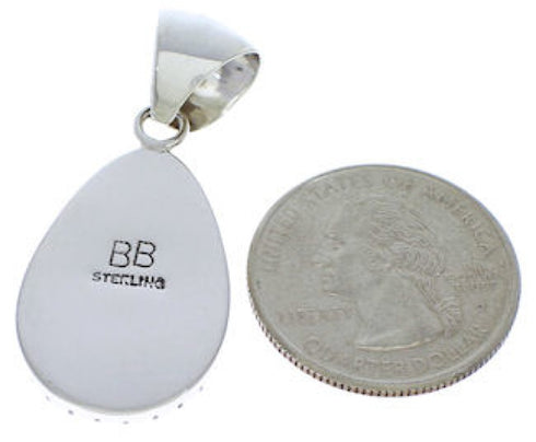Genuine Sterling Silver Opal Inlay Pendant MX22277