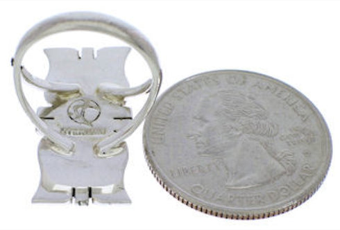 Southwestern Turquoise Jewelry Sterling Silver Ring Size 5-1/4 MX23550