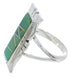 Southwestern Jewelry Turquoise Inlay Silver Ring Size 7-3/4 MX23556