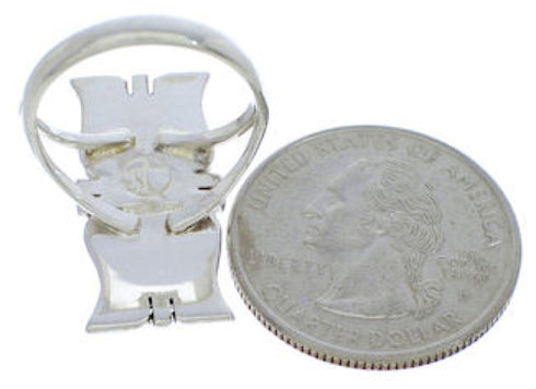 Southwest Sterling Silver Turquoise Ring Size 8-3/4 MX23561