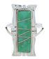 Sterling Silver Turquoise Inlay Southwestern Ring Size 7-1/2 MX23572