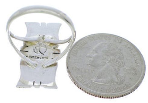 Sterling Silver Turquoise Inlay Southwestern Ring Size 7-1/2 MX23572