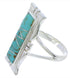 Sterling Silver Turquoise Southwestern Jewelry Ring Size 7-3/4 MX23577