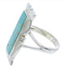 Southwest Sterling Silver Jewelry Turquoise Ring Size 5-1/4 MX23601