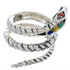 Multicolor Sterling Silver Snake Southwest Ring Size 5-3/4 MX23657