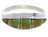 Southwest Jewelry Silver Turquoise Inlay Ring Size 6-3/4 MX22392