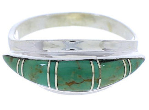 Sterling Silver Jewelry Turquoise Ring Size 7-3/4 MX22398