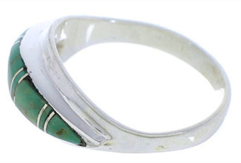Southwestern Sterling Silver Turquoise Jewelry Ring Size 5-1/2 MX22395