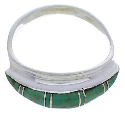 Southwestern Sterling Silver Turquoise Jewelry Ring Size 5-1/2 MX22395