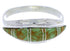 Silver Jewelry Turquoise Inlay Ring Size 7-3/4 MX22400