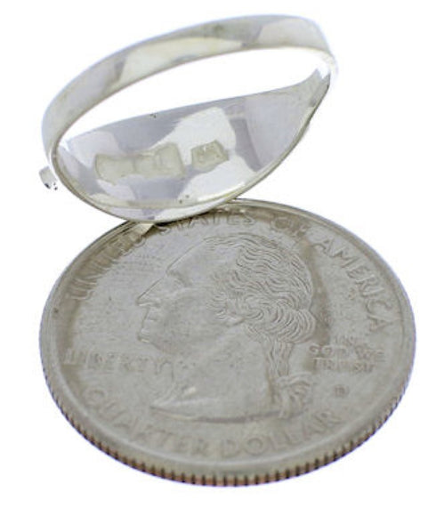 Sterling Silver Jewelry Turquoise Inlay Ring Size 4-3/4 MX22399