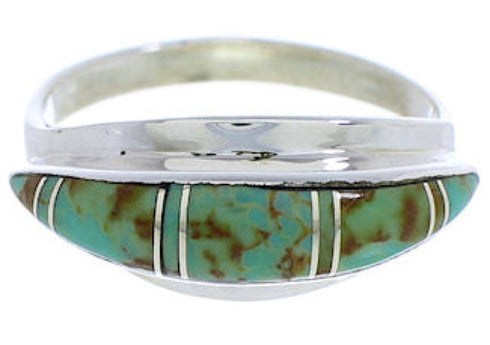 Genuine Sterling Silver Jewelry Turquoise Ring Size 7-1/4 MX22407