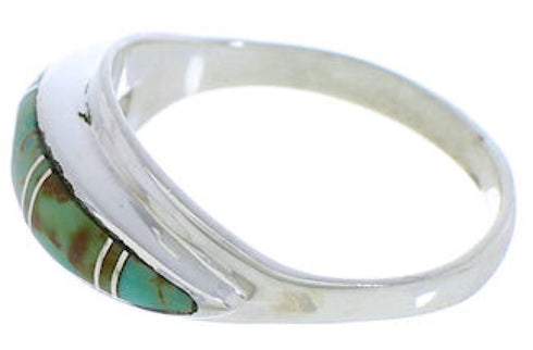 Sterling Silver Southwestern Turquoise Ring Size 5-3/4 MX22404
