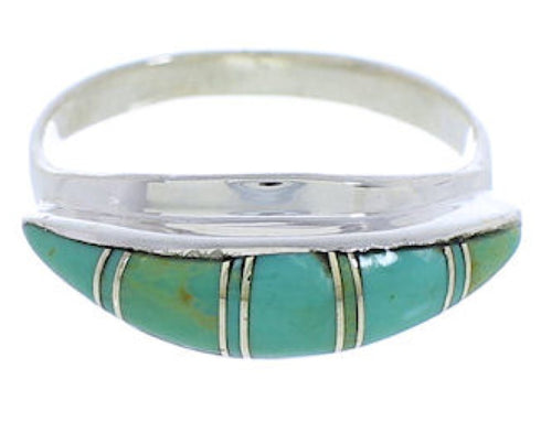 Genuine Sterling Silver Turquoise Ring Size 6-1/4 MX22410
