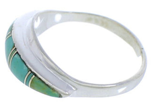 Genuine Sterling Silver Turquoise Ring Size 6-1/4 MX22410