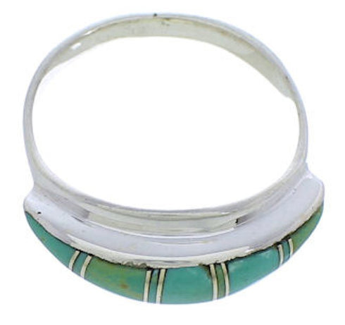 Genuine Sterling Silver Turquoise Ring Size 6-1/4 MX22410