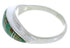 Turquoise Inlay Silver Jewelry Southwest Ring Size 5-1/4 MX22416