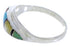 Multicolor Inlay Silver Ring Size 7-3/4 MX22450
