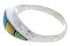 Sterling Silver Multicolor Inlay Southwest Ring Size 6-3/4 MX22462